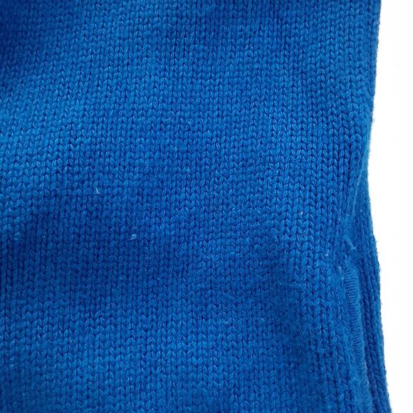 Vintage 90s Cashmere Merino Wool Blue Cardigan Sweater Toggle Royal Blue Sz XS - Picture 5 of 10